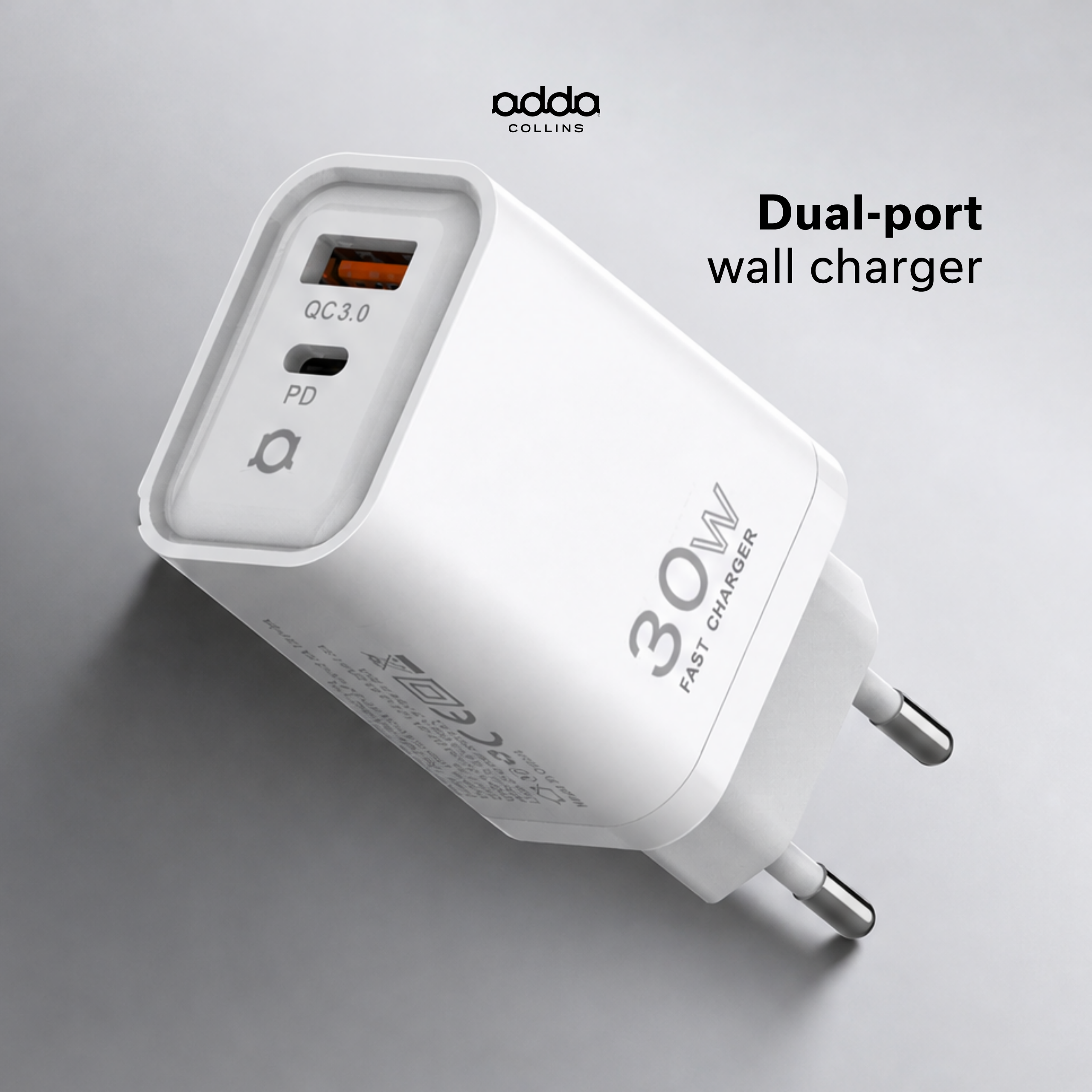 30W Wall Charger – Dual Port