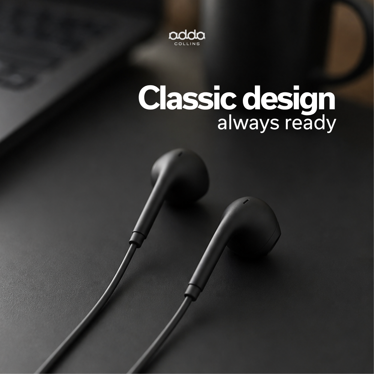 Macaron wired earphones — black