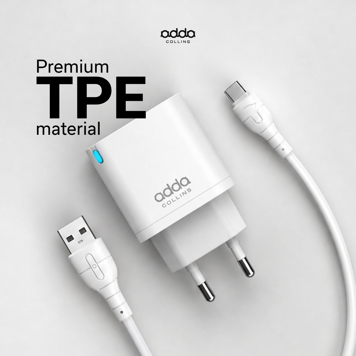 10W wall charger — with USB-C cable