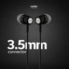 Action wired headphones — black