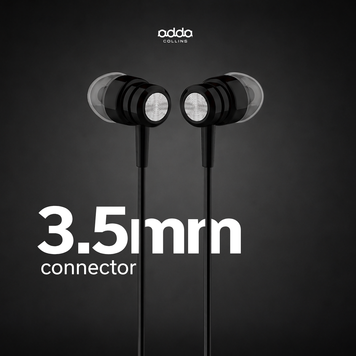 Action wired headphones — black