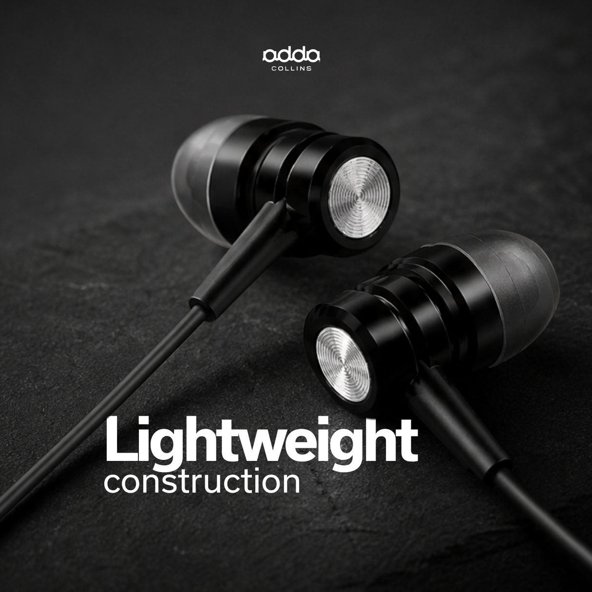 Action wired headphones — black