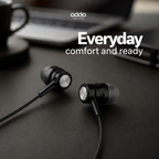 Action wired headphones — black