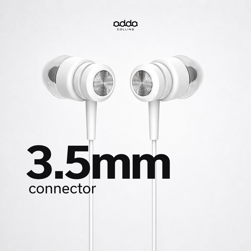 Action wired headphones — white