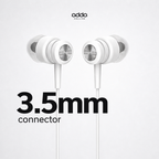 Action wired headphones — white