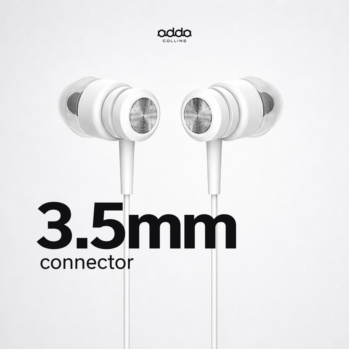 Action wired headphones — white