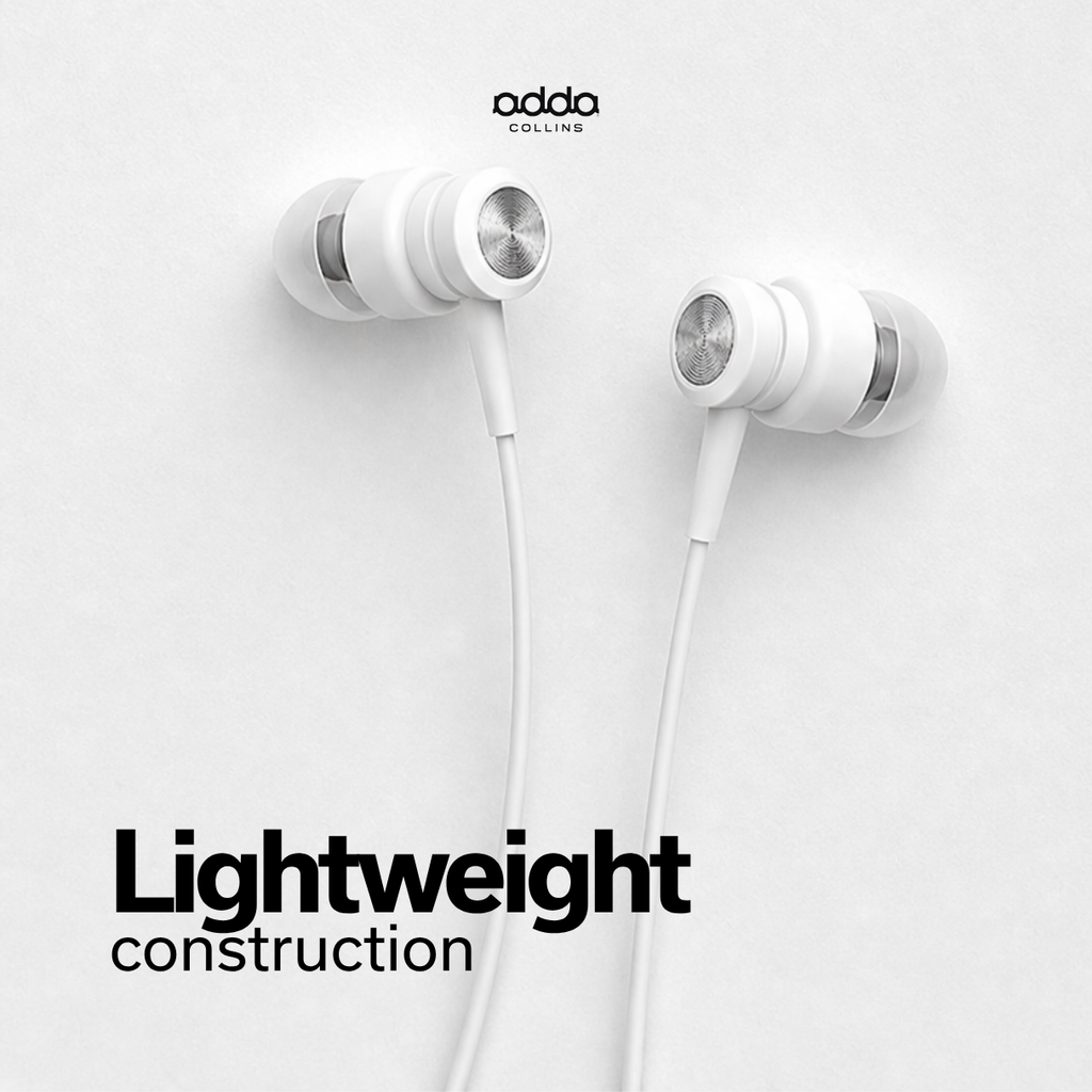 Action wired headphones — white