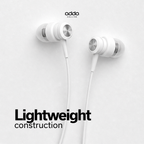 Action wired headphones — white