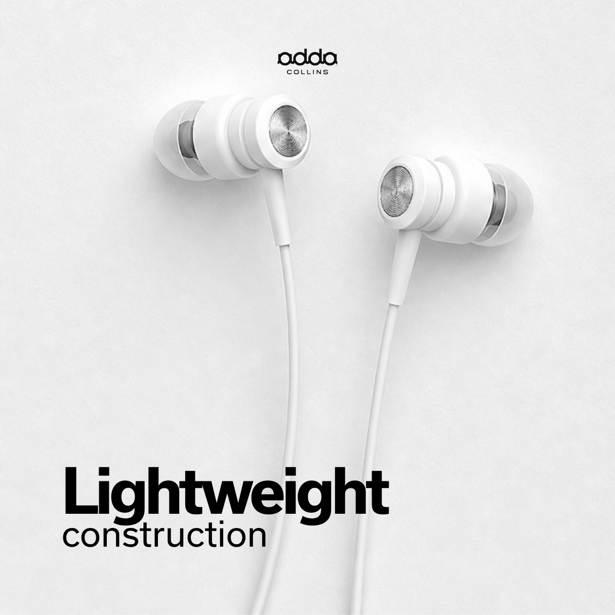 Action wired headphones — white