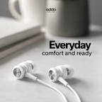 Action wired headphones — white