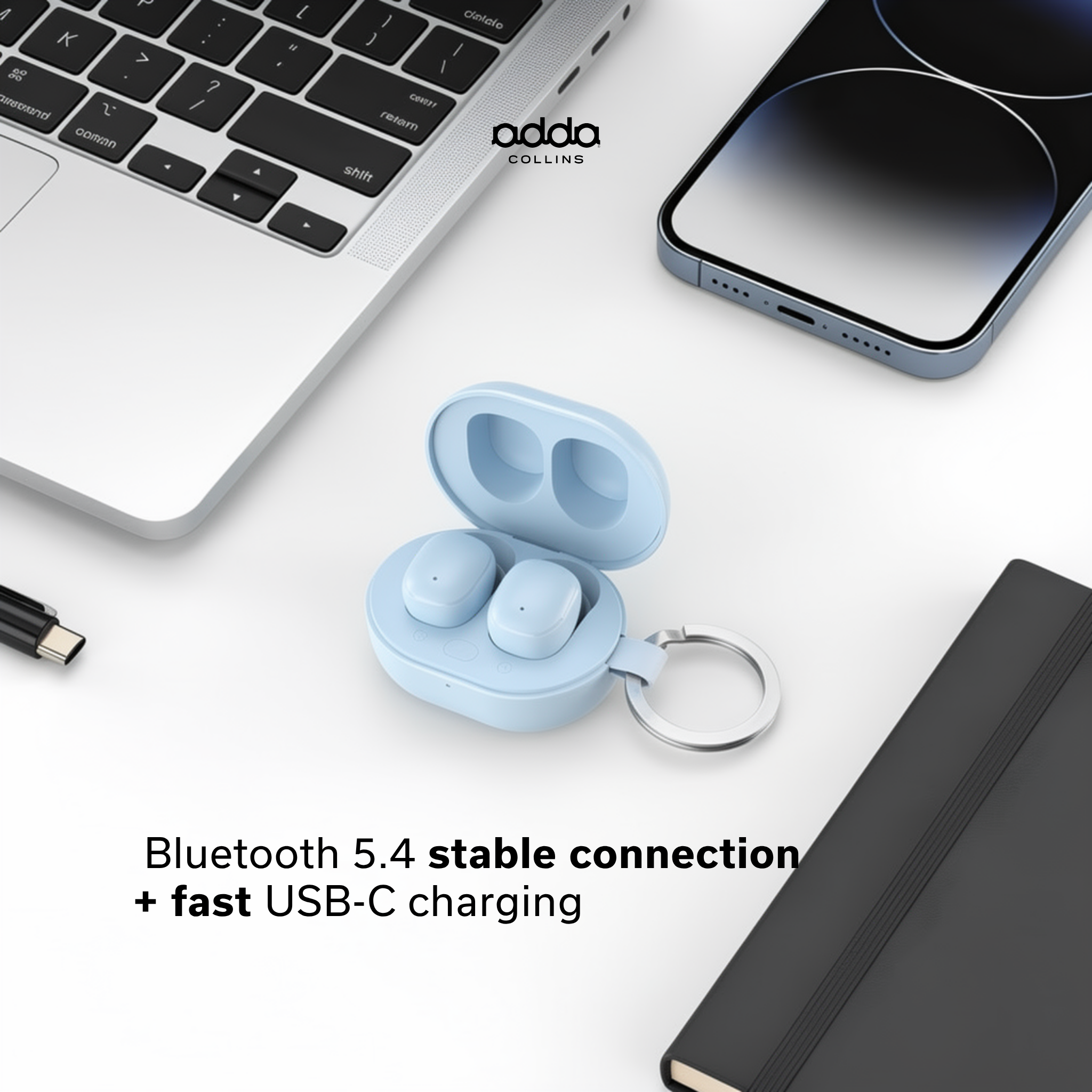 Aura wireless headphones — blue
