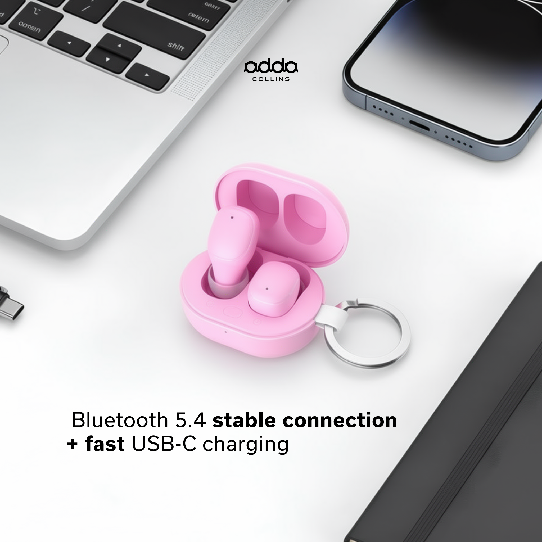 Aura wireless headphones — pink