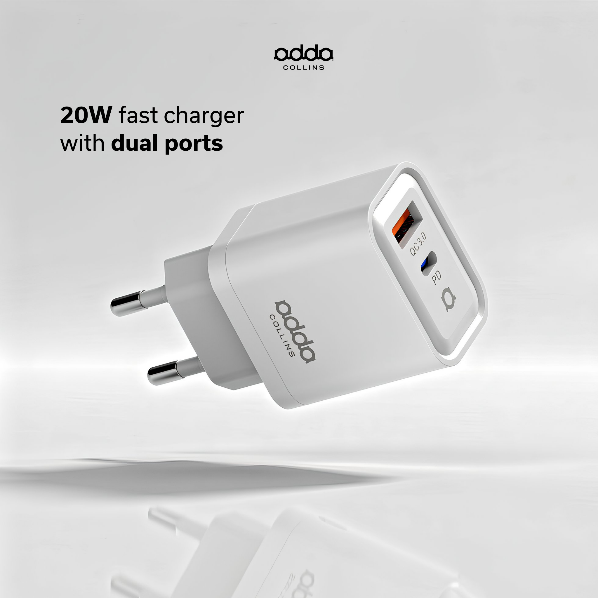 20W wall charger — dual port