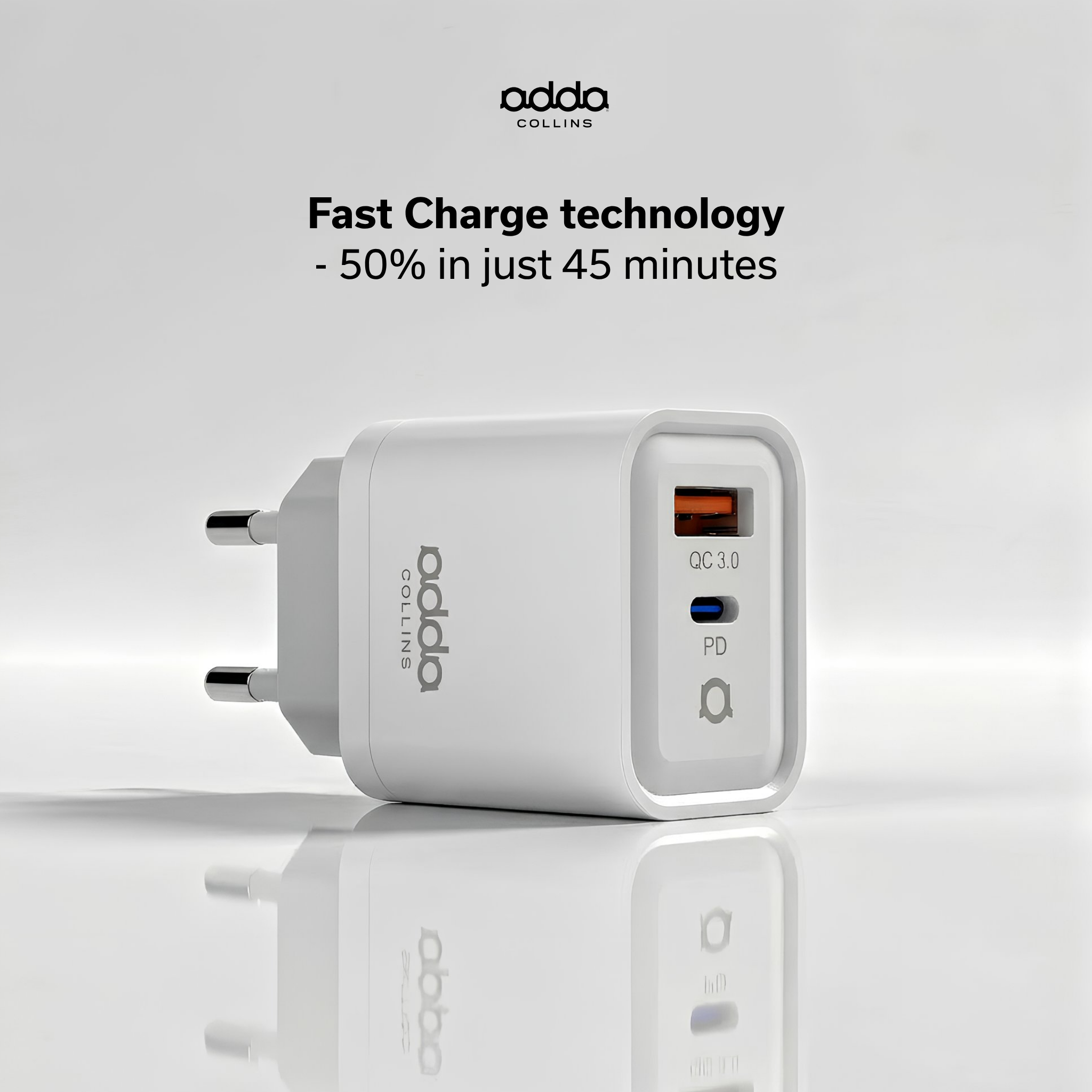 20W wall charger — dual port