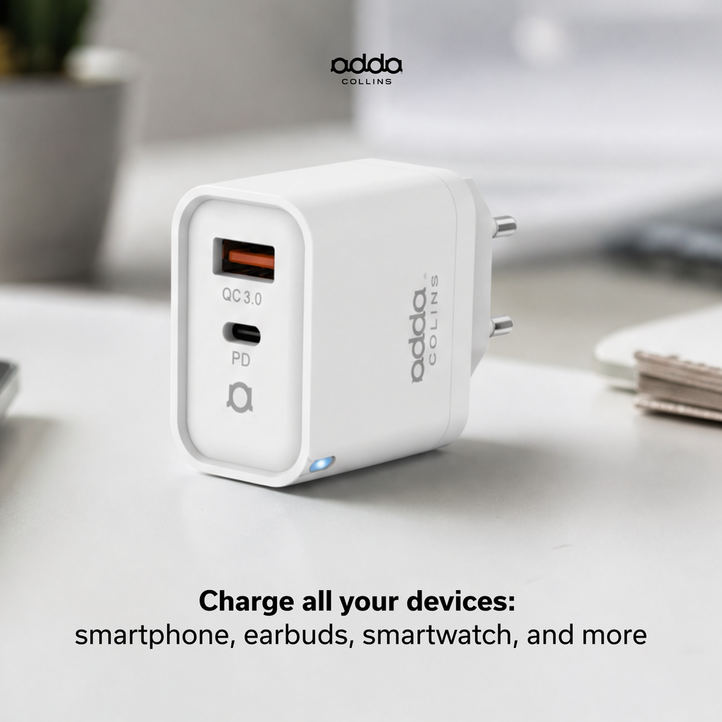 20W wall charger — dual port