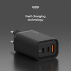 65W GaN wall charger — 3 ports