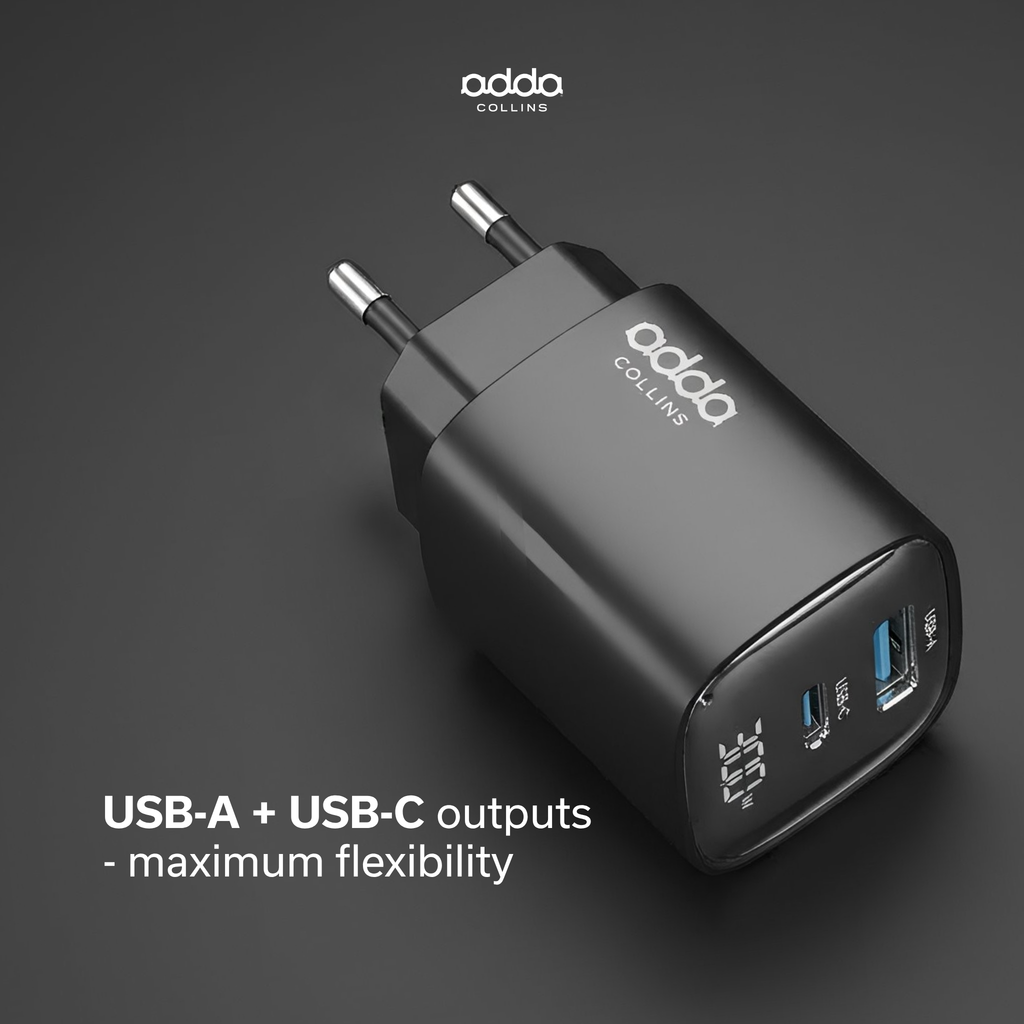 30W wall charger — LED display