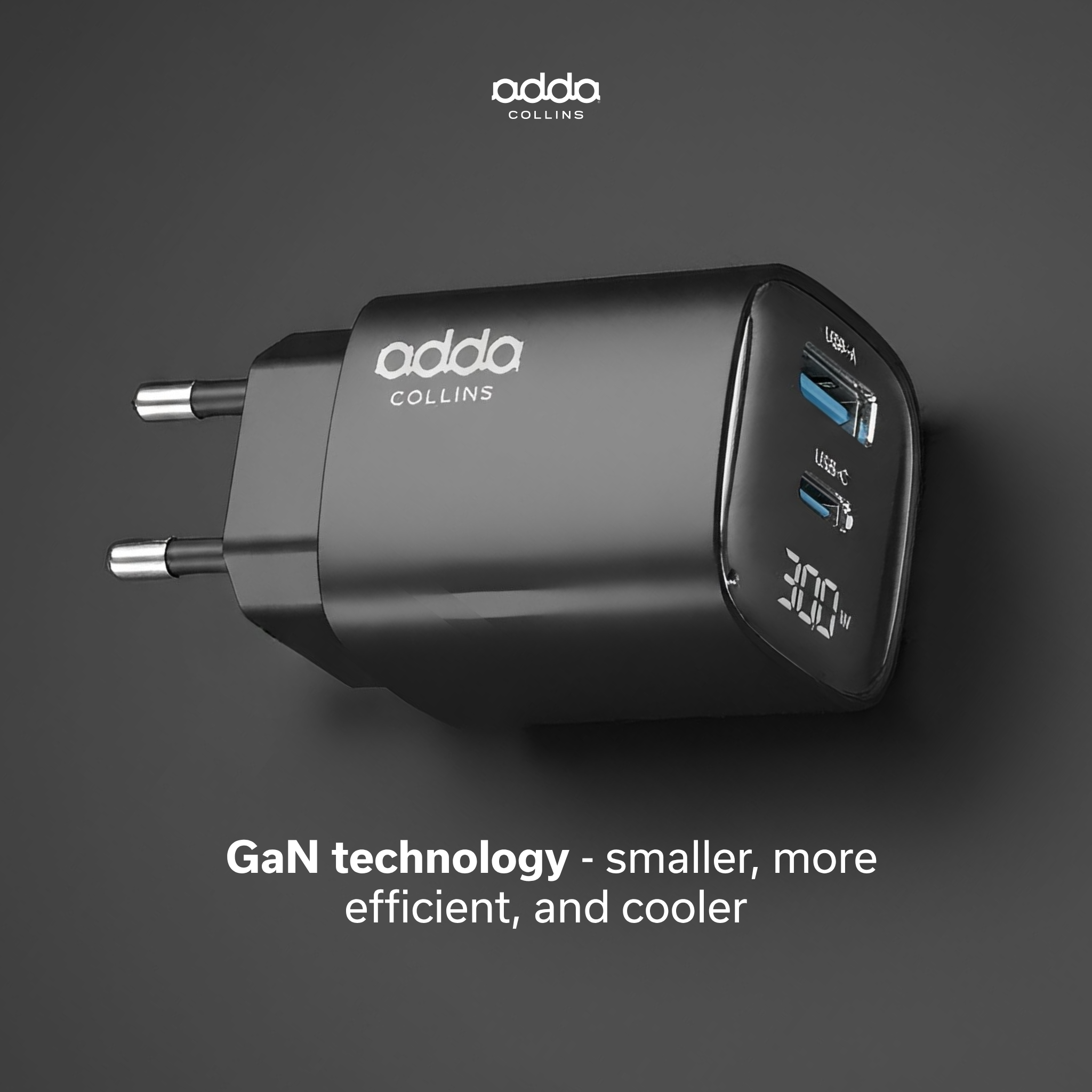 30W wall charger — LED display