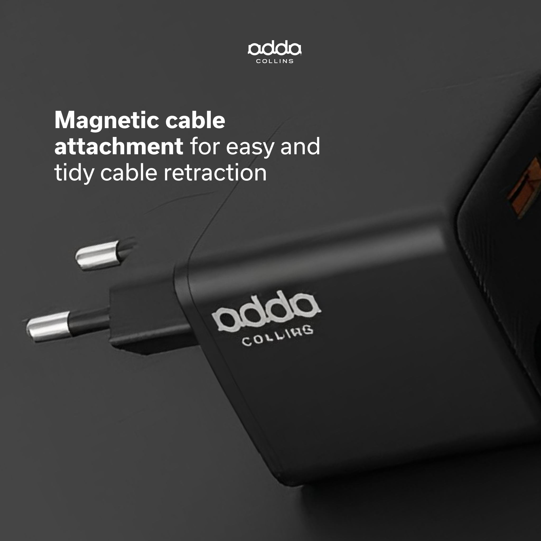 30W wall charger with integrated cable