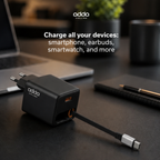 30W wall charger with integrated cable