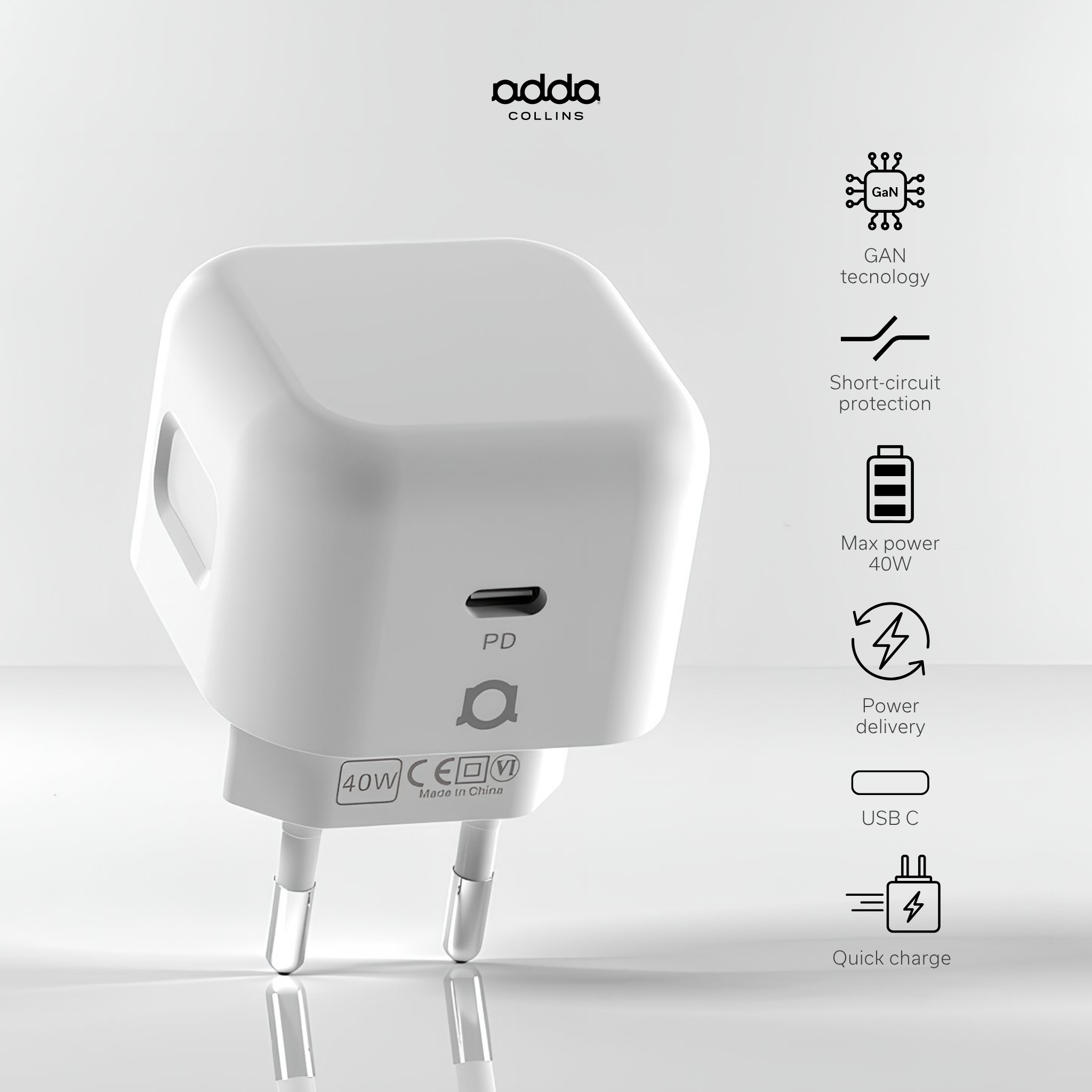 40W GaN wall charger — Apple Edition