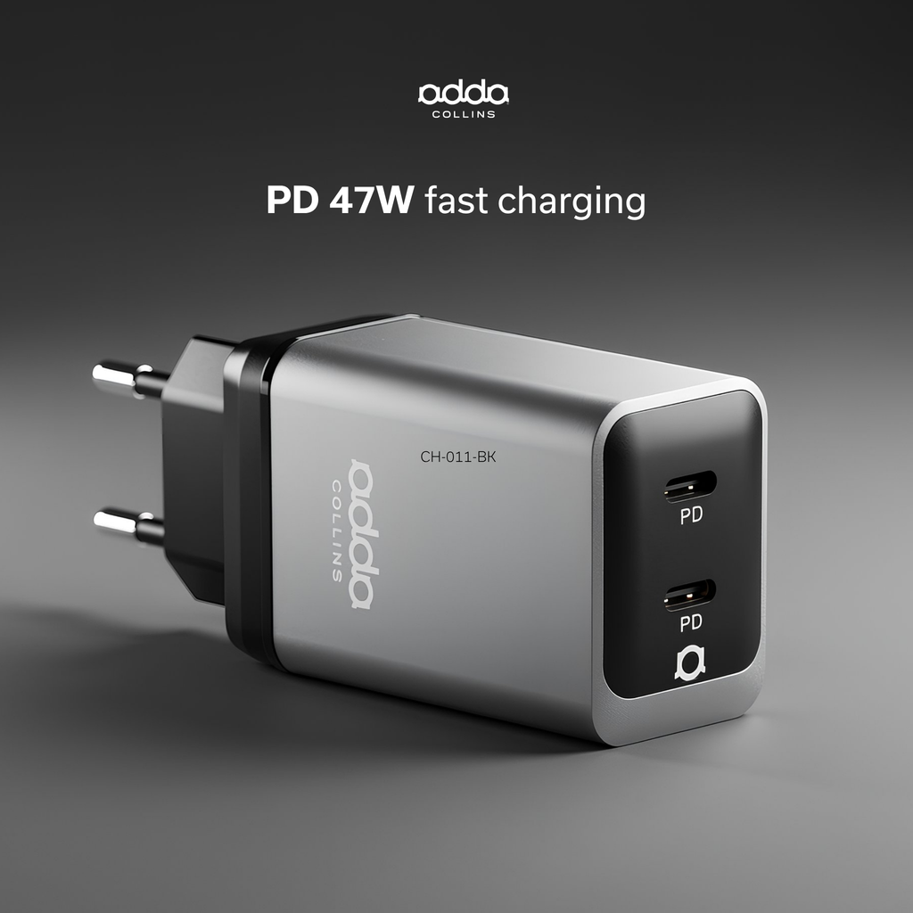 47W GaN wall charger — dual USB-C