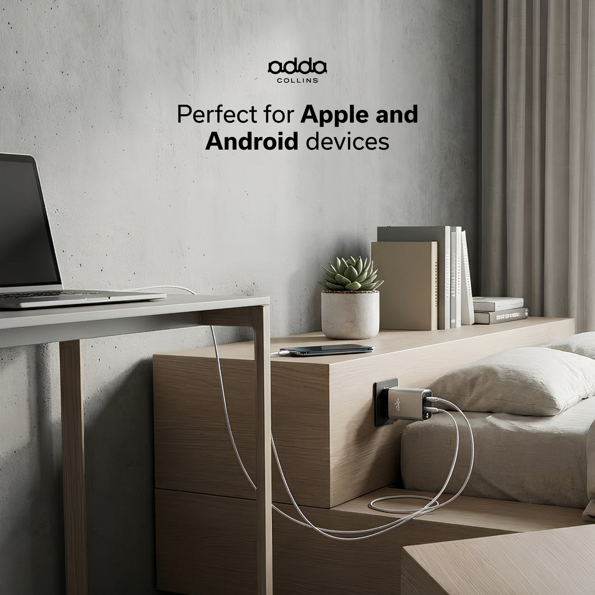 47W GaN wall charger — dual USB-C