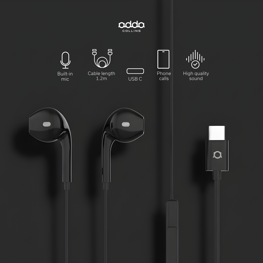 Link USB-C headphones — black
