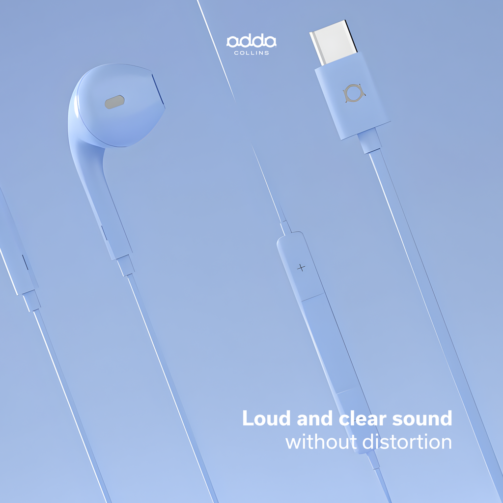Link USB-C headphones — blue