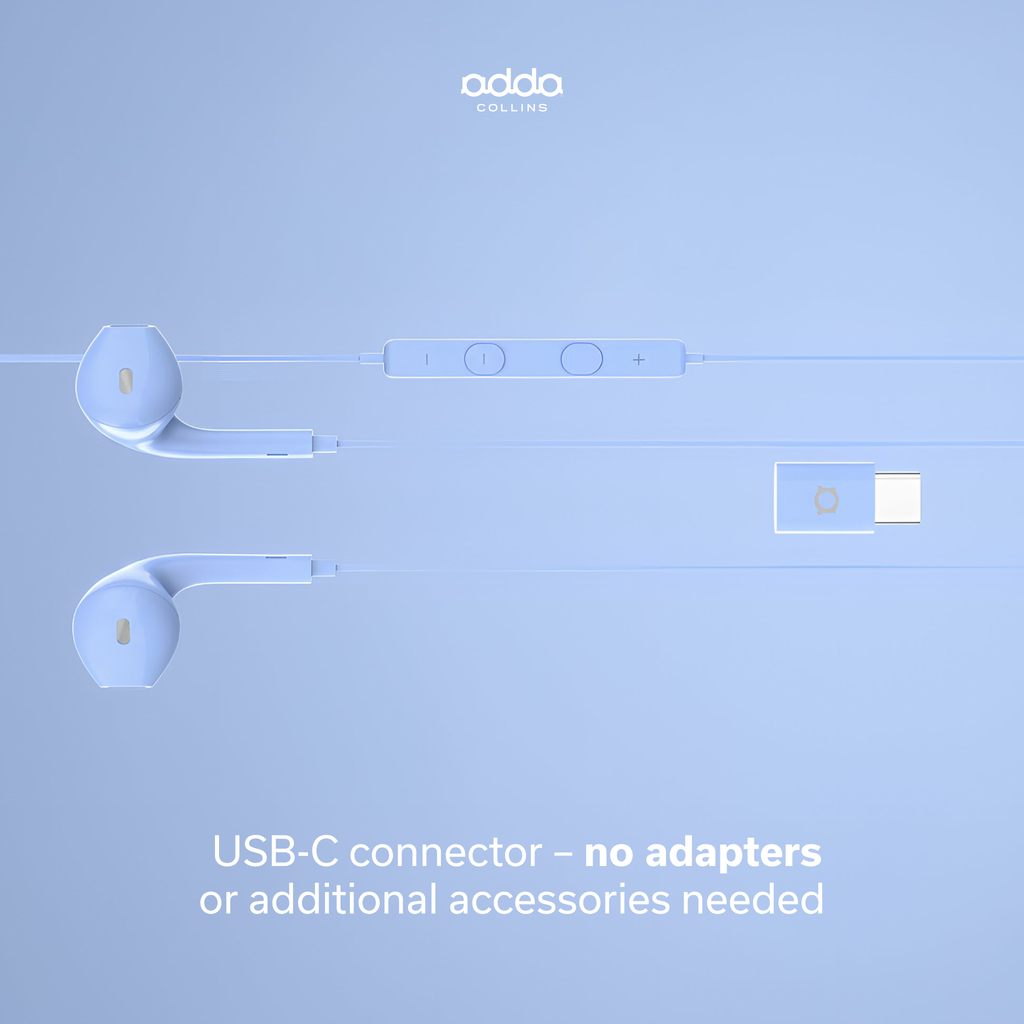 Link USB-C headphones — blue