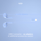 Link USB-C headphones — blue
