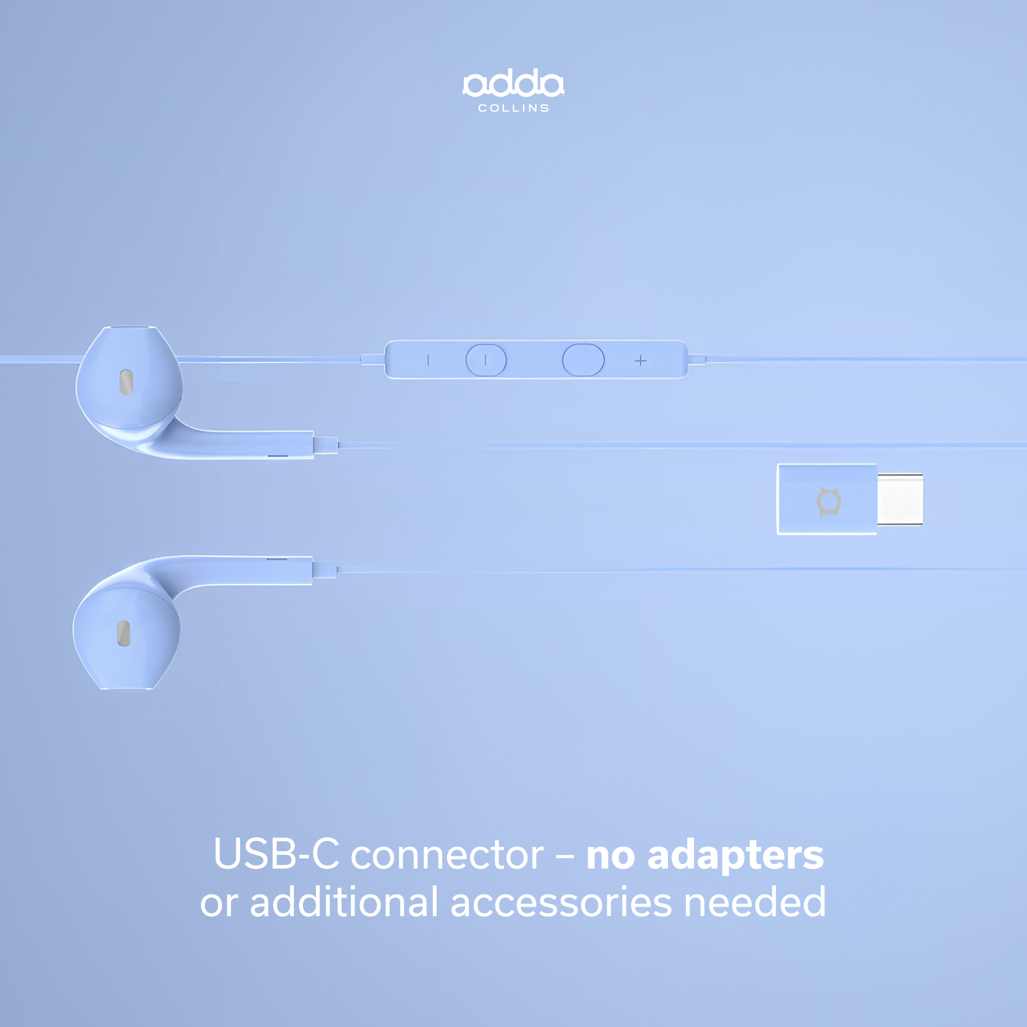 Link USB-C headphones — blue