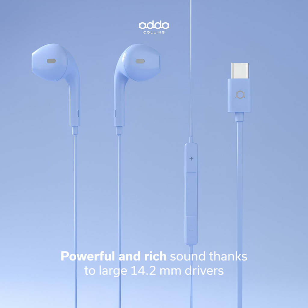 Link USB-C headphones — blue