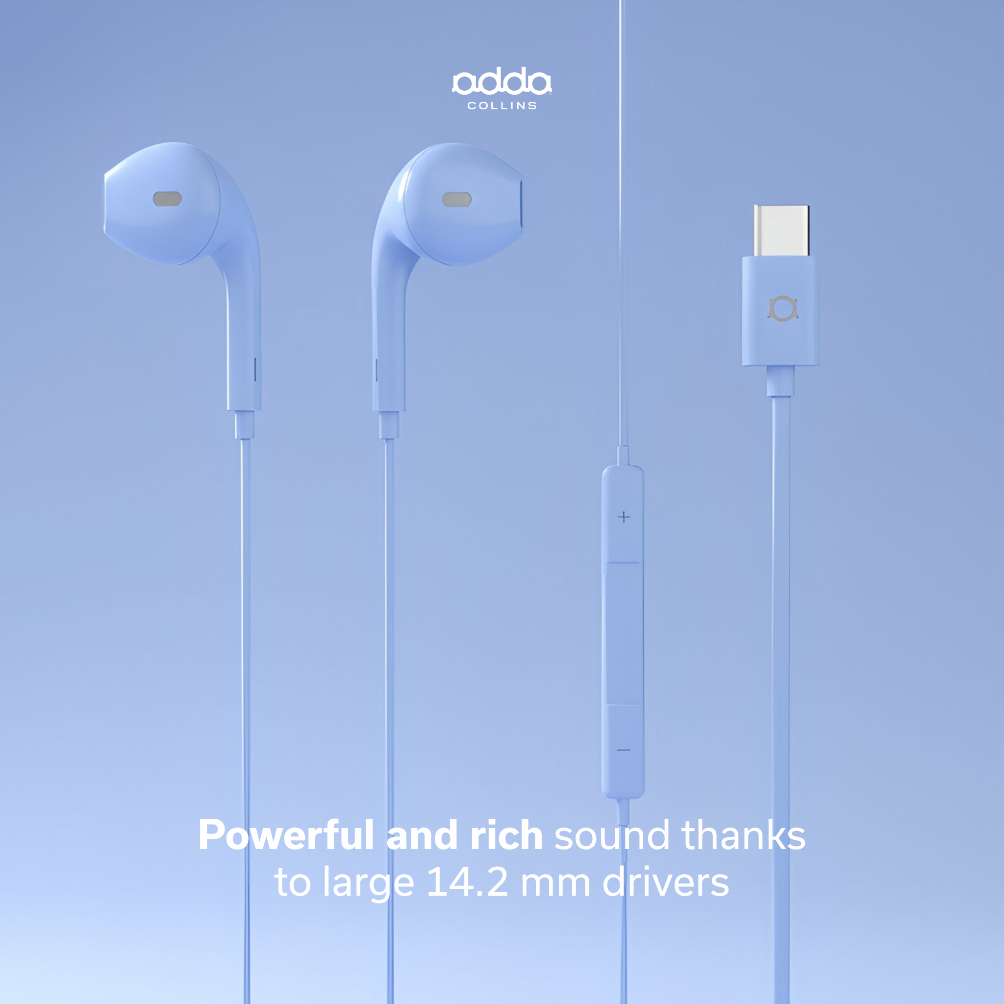 Link USB-C headphones — blue
