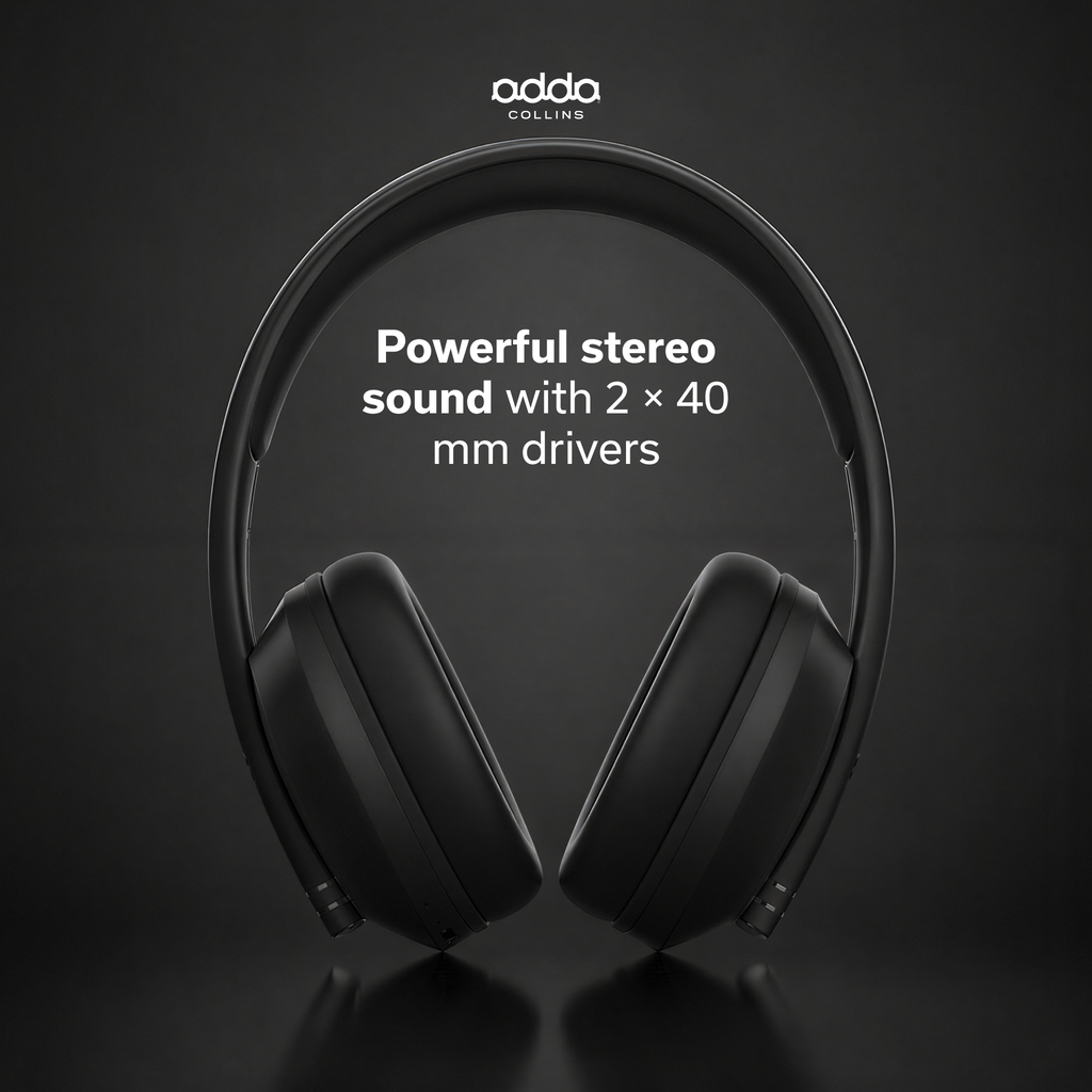 Flow over-ear headphones — black