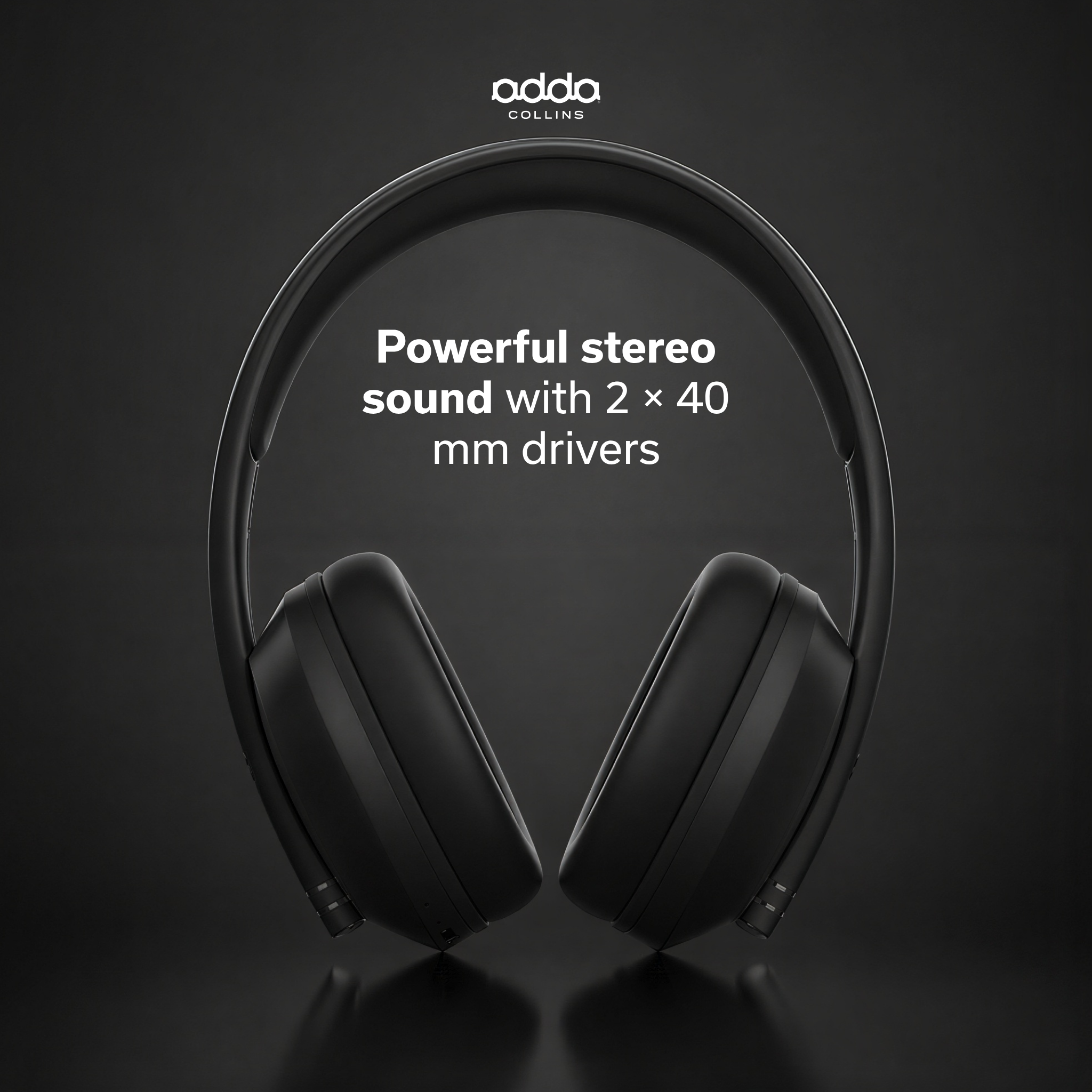 Flow over-ear headphones — black