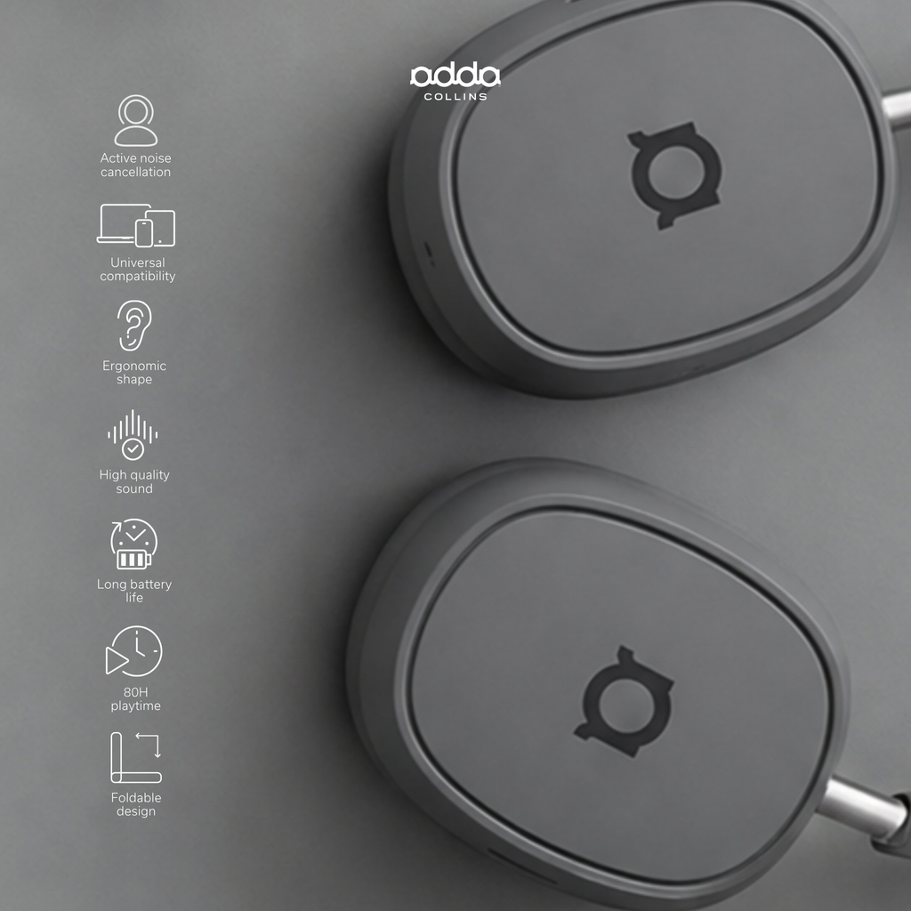 Prestige over-ear headphones — grey