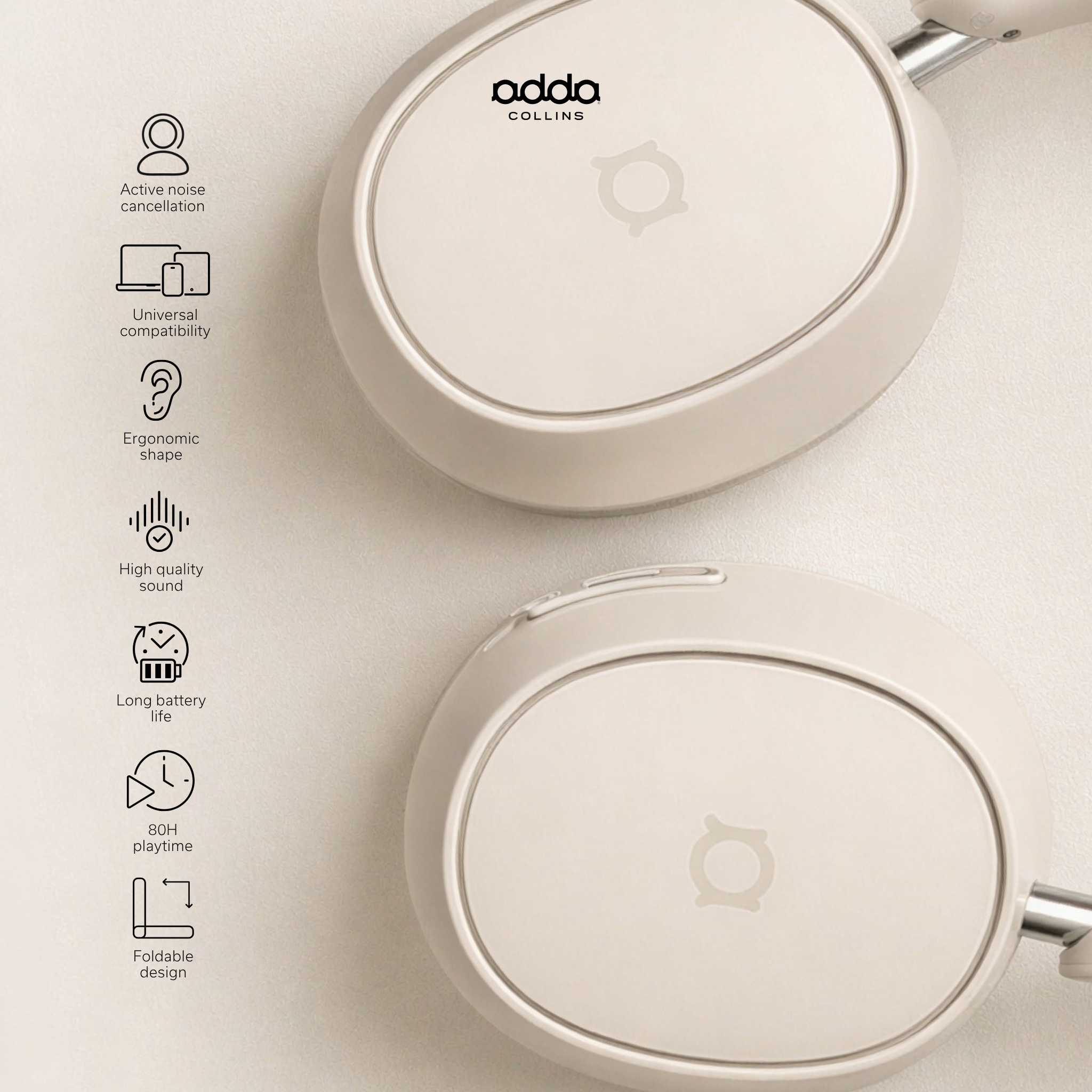 Prestige over-ear headphones — champagne