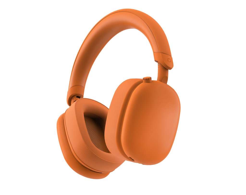 AdPods Max over-ear headphones — cosmic orange
