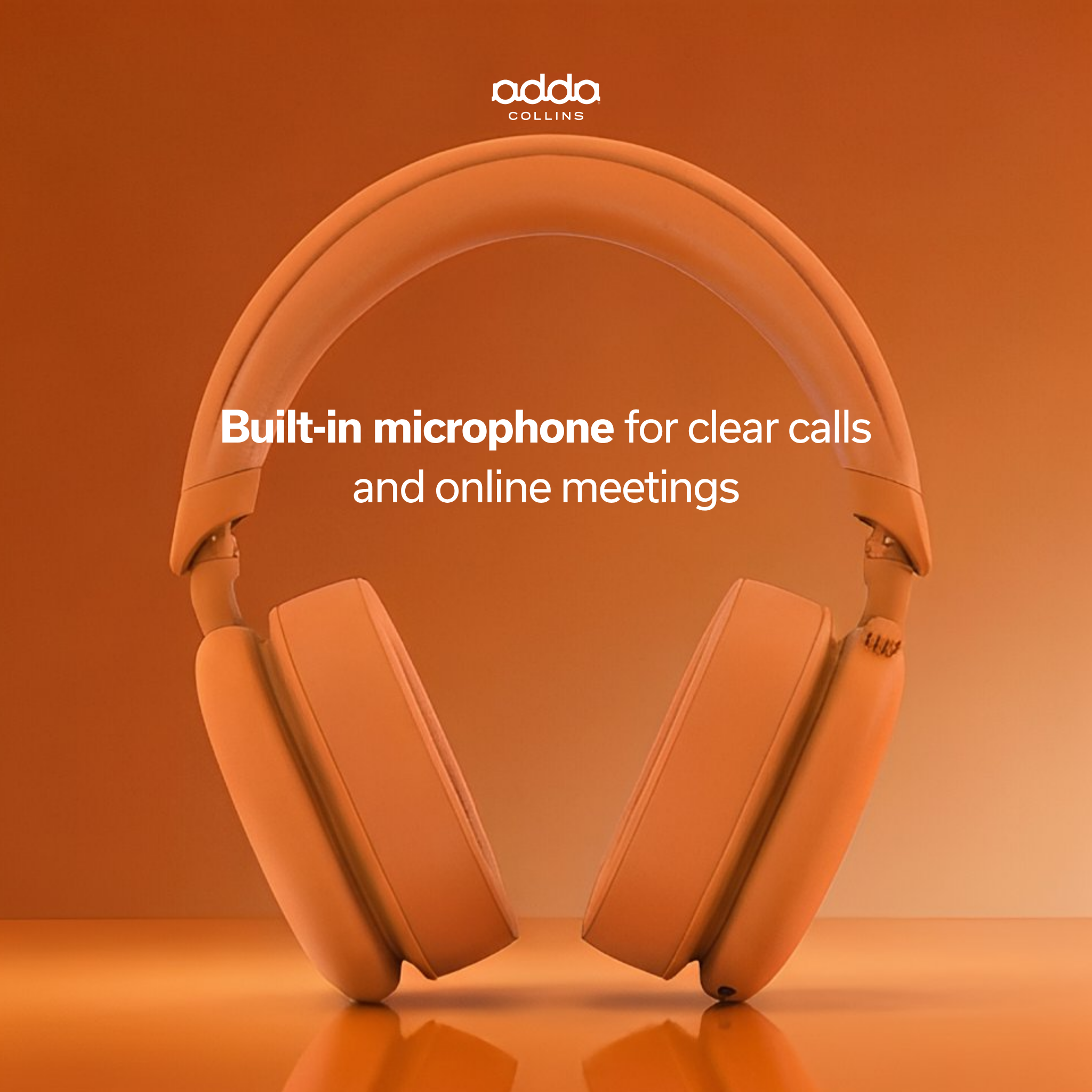 AdPods Max over-ear headphones — cosmic orange