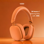 AdPods Max over-ear headphones — cosmic orange