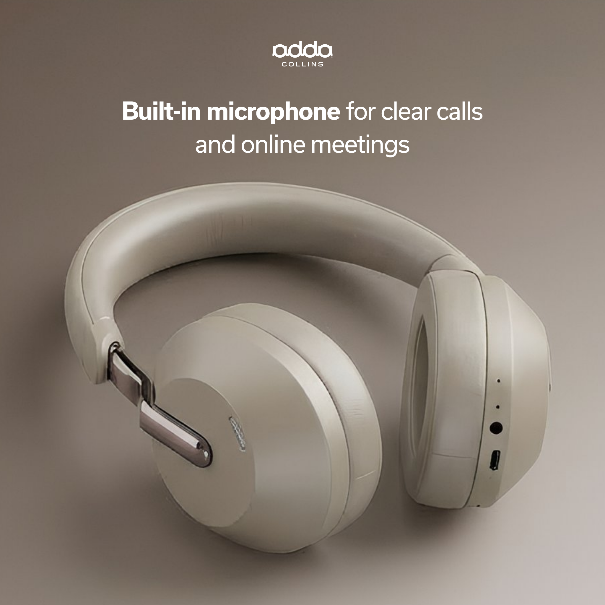 Aura Max over-ear headphones — champagne