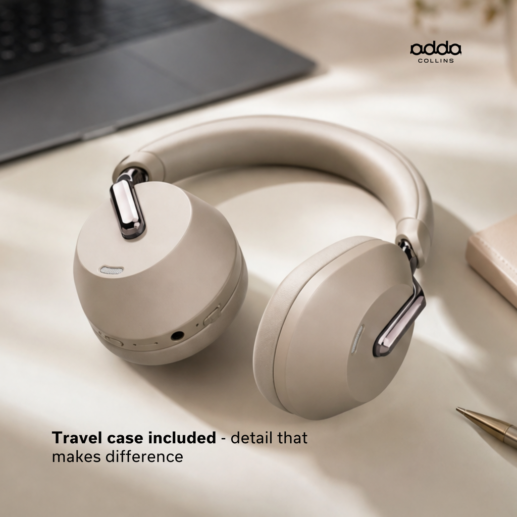 Aura Max over-ear headphones — champagne