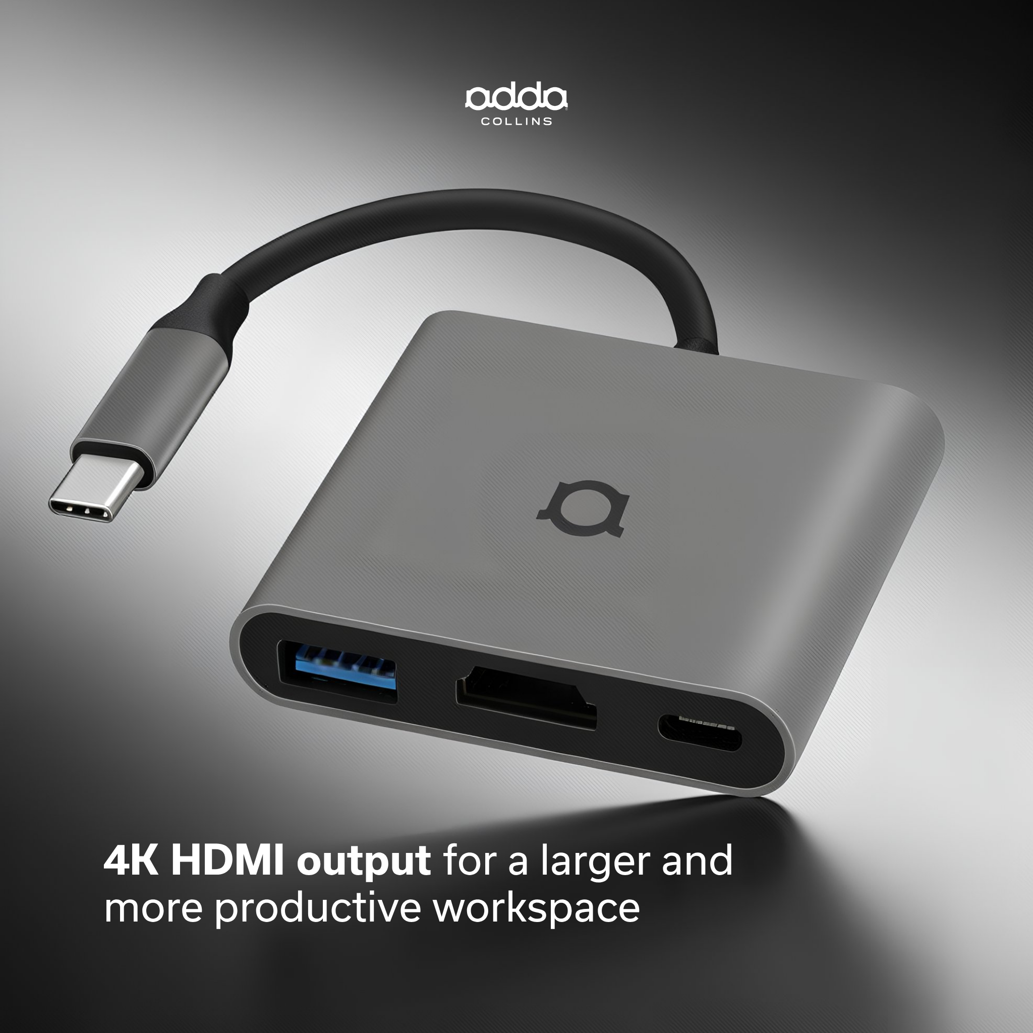 3-in-1 USB-C hub