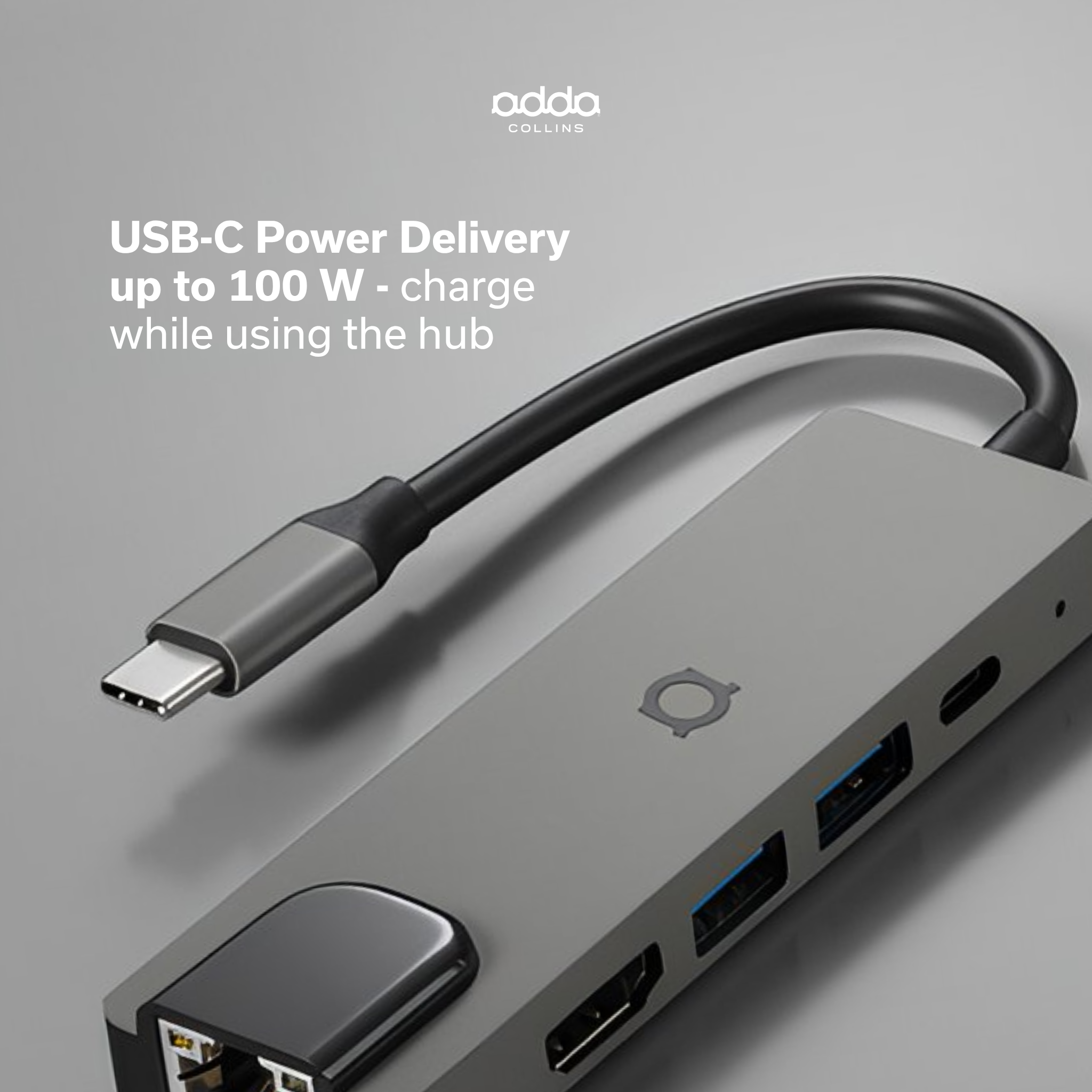 5-in-1 USB-C hub — Ethernet