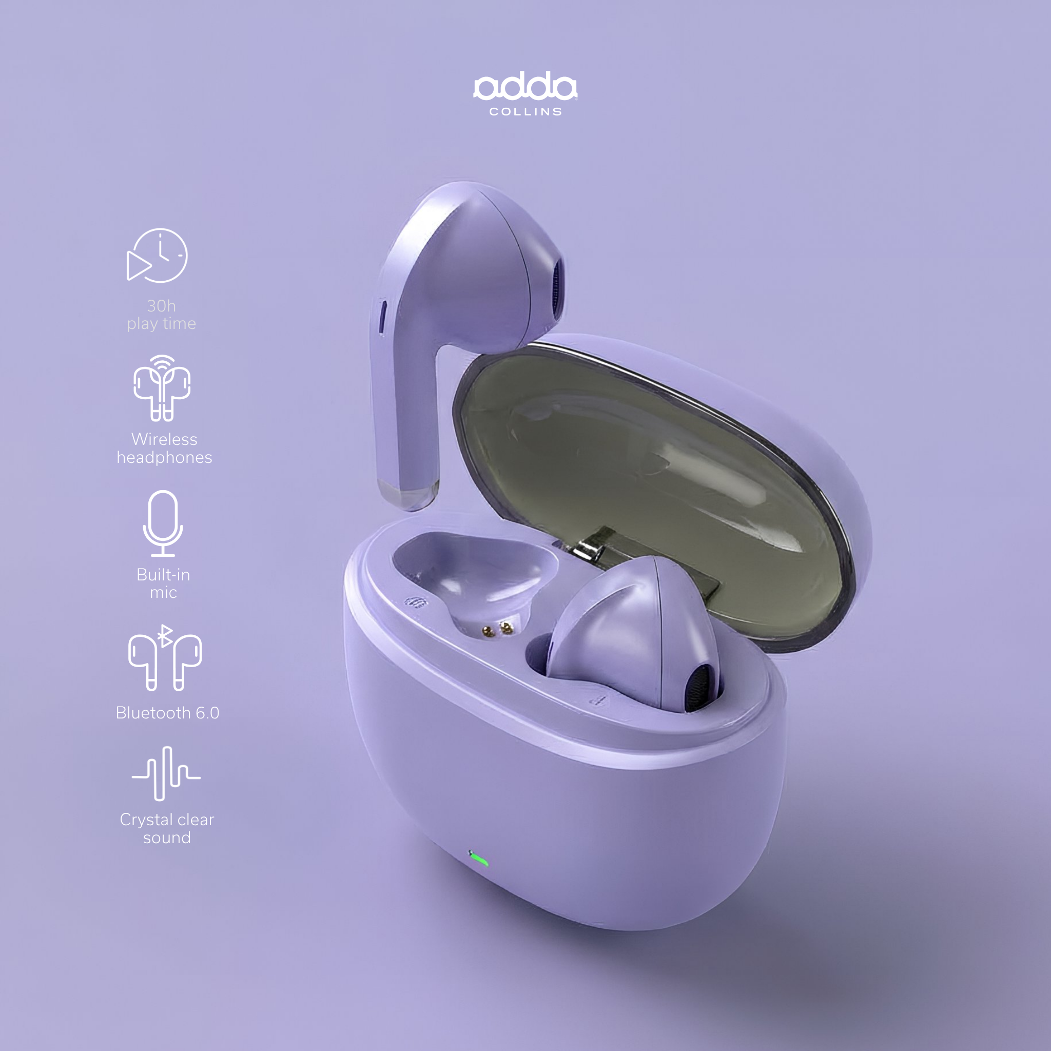 Sparkle 2.0 wireless headphones — purple