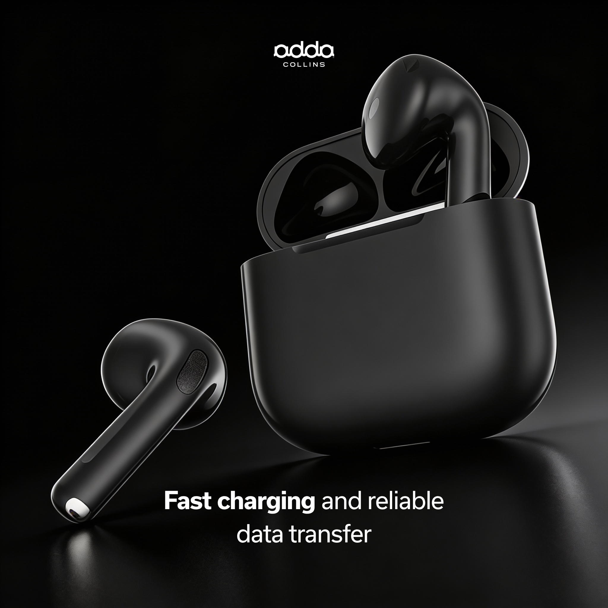AdPods wireless headphones — black