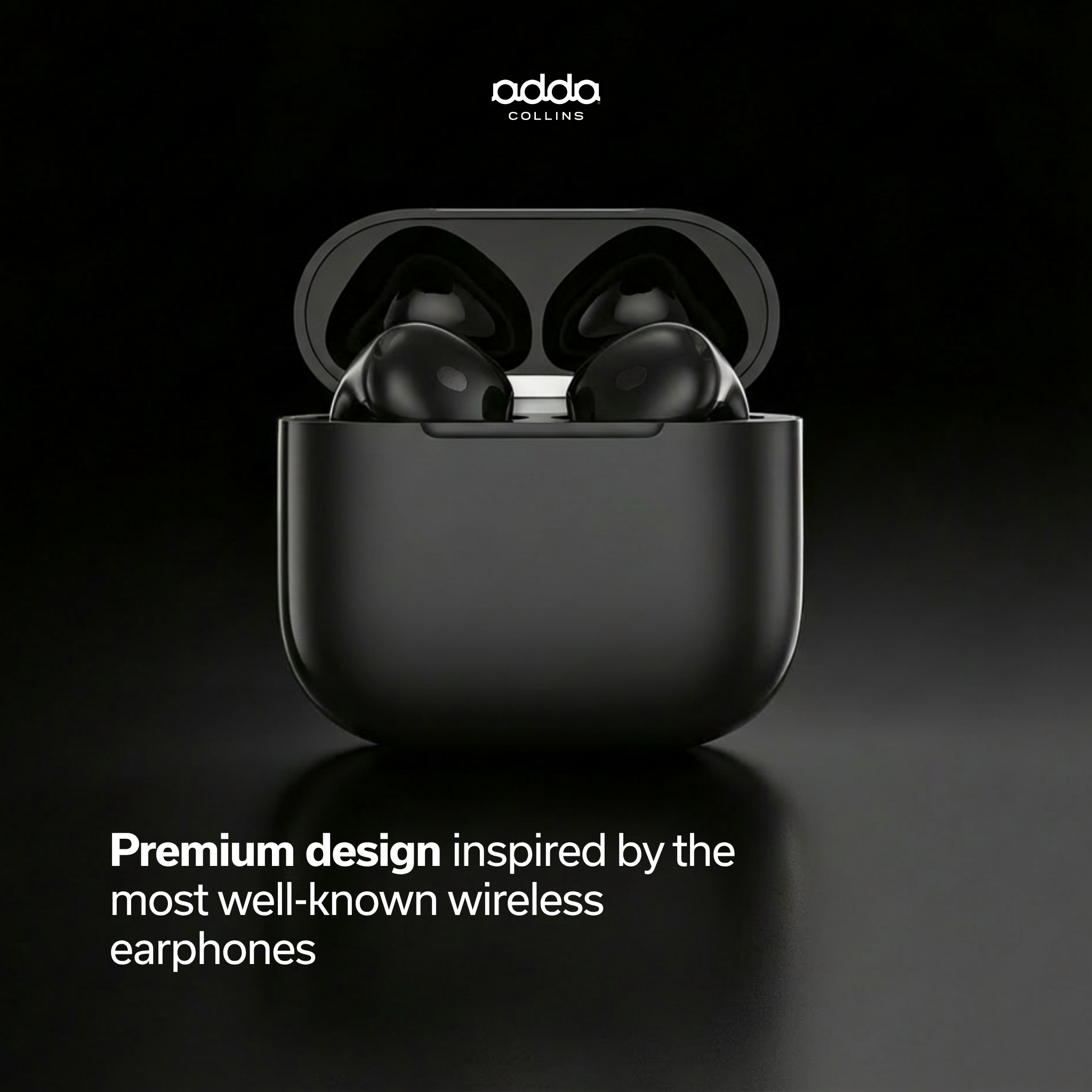 AdPods wireless headphones — black