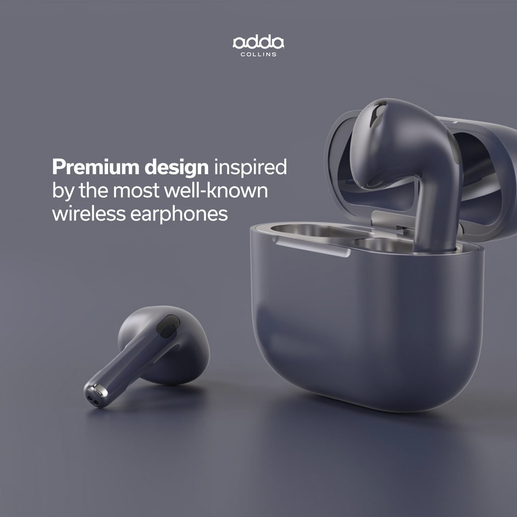 AdPods wireless headphones — midnight blue