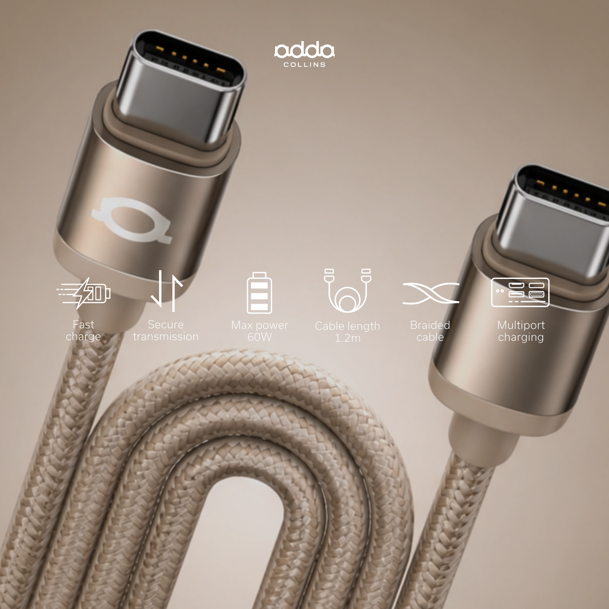 USB-C 60 W, boja šampanjca